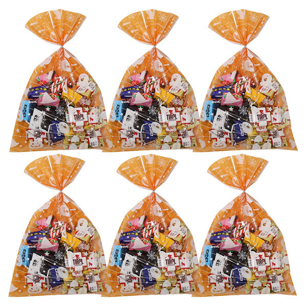 (全国送料無料)【6袋】お菓子 詰め合わせ ハロウィン袋 チロルチョコ（バラエティ・ミルクヌガー）20粒 袋詰め メール便 (omtmb9381z)