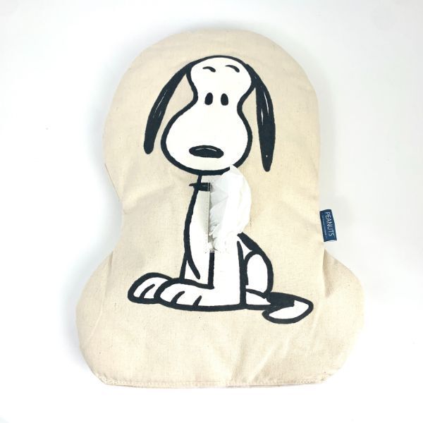 スヌーピー PEANUTS ダイカット　ティッシュケース　スヌーピー ティッシュケース ベージュ