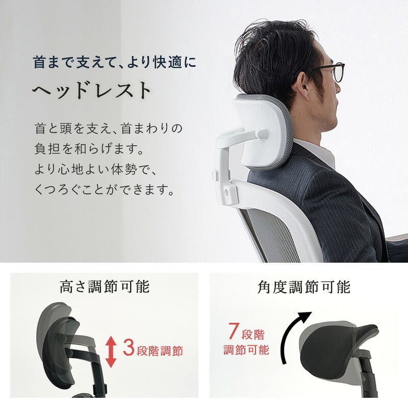 オフィスチェア メッシュ オフィス ヘッドレスト ランバーサポート 跳ね上げ式 アームレスト 可動肘 ロッキング 昇降 回転 キャスター付き ハイバック ワーク 椅子 いす 事務椅子 在宅ワーク テレワーク ブラック グレー 通気性 ポリエステル イス 新生活