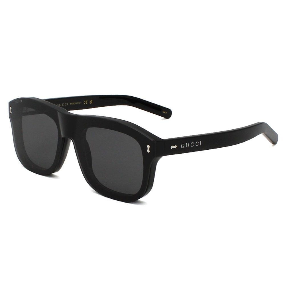 グッチ GUCCI サングラス EYEWEAR グローバルフィット 2WAY UVカット アイウェア パイロット アビエーター / ティアドロップ GG1712S-001 メンズ レディース ユニセックス ブラック+トランスペアレント（クリア） + クリップオン装着時スモーク 国内正規品
