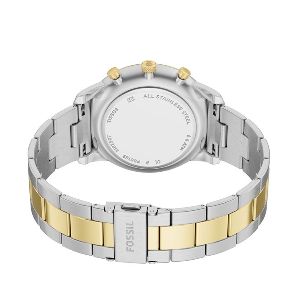 フォッシル FOSSIL 腕時計 メンズ NEUTRA クロノグラフ アナログ ツートーン ステンレススチールウォッチ FS6189【2026 新作】