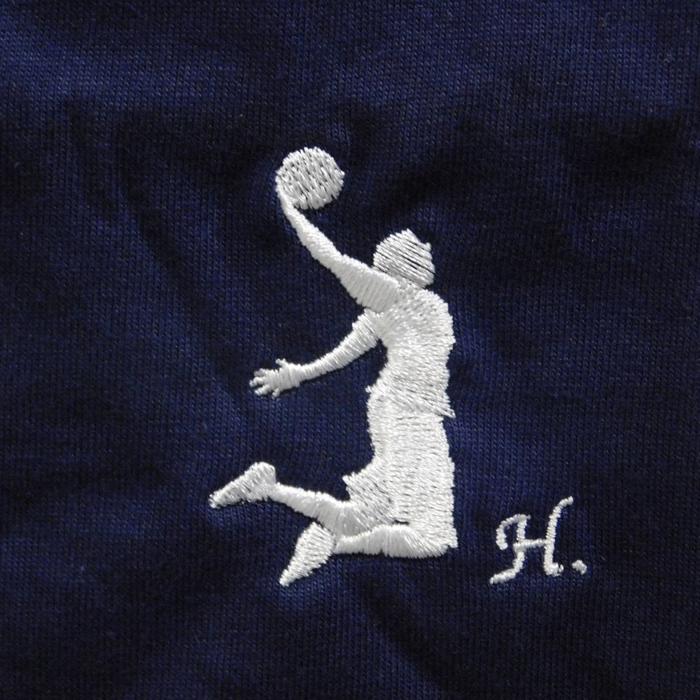バスケ ダンク シュート Tシャツ ギフト オリジナル デザイン 刺繍 イニシャル 名入れ DUNK バスケットボール 半袖 男女 兼用 誕生日 お祝い プレゼント 父の日 母の日 参加 記念 景品 名前 卒業 卒部 チーム グループ 送別会 【送料無料】
