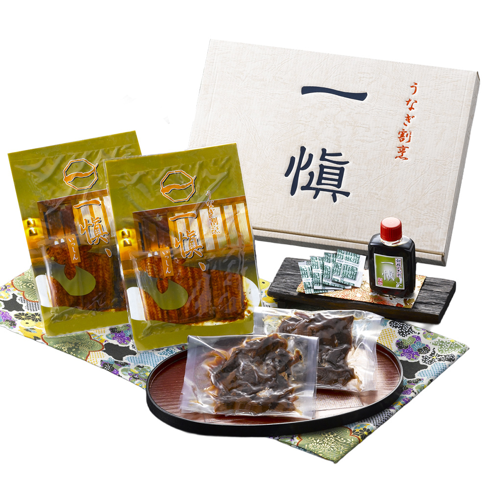 うなぎ蒲焼あじわいセット うなぎ割烹「一愼」監修 国産鰻 蒲焼55g×2袋 鰻肝煮50g×2袋 特製蒲焼たれ50ml×1本 山椒×4袋 2人前 冷凍 ギフト 化粧箱入り お熨斗対応 名入れ可 母の日 父の日 お中元 お歳暮 敬老の日 内祝い 誕生日お祝い