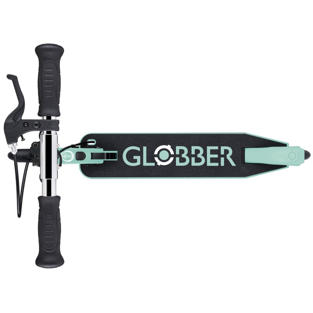 誕生日プレゼント GLOBBER グロッバー フローエレメント ジュニア キックボード キックスクーター 2輪 折りたたみ ハンドブレーキ 高さ調節 125mm 3歳 4歳 5歳 小学生 身長95cm 耐荷重50kg 外遊び 入園祝い ミント フランス 男の子 女の子 お祝い ギフト