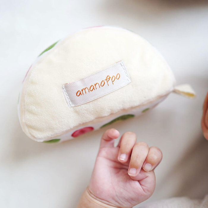 amanoppo あまのっぽ もちっとラトル こぐまくんの焼きたてパン | どうぶつ 動物 アニマル ガラガラ おままごと パン屋さん 布製 洗濯 洗える 赤ちゃん ベビー
