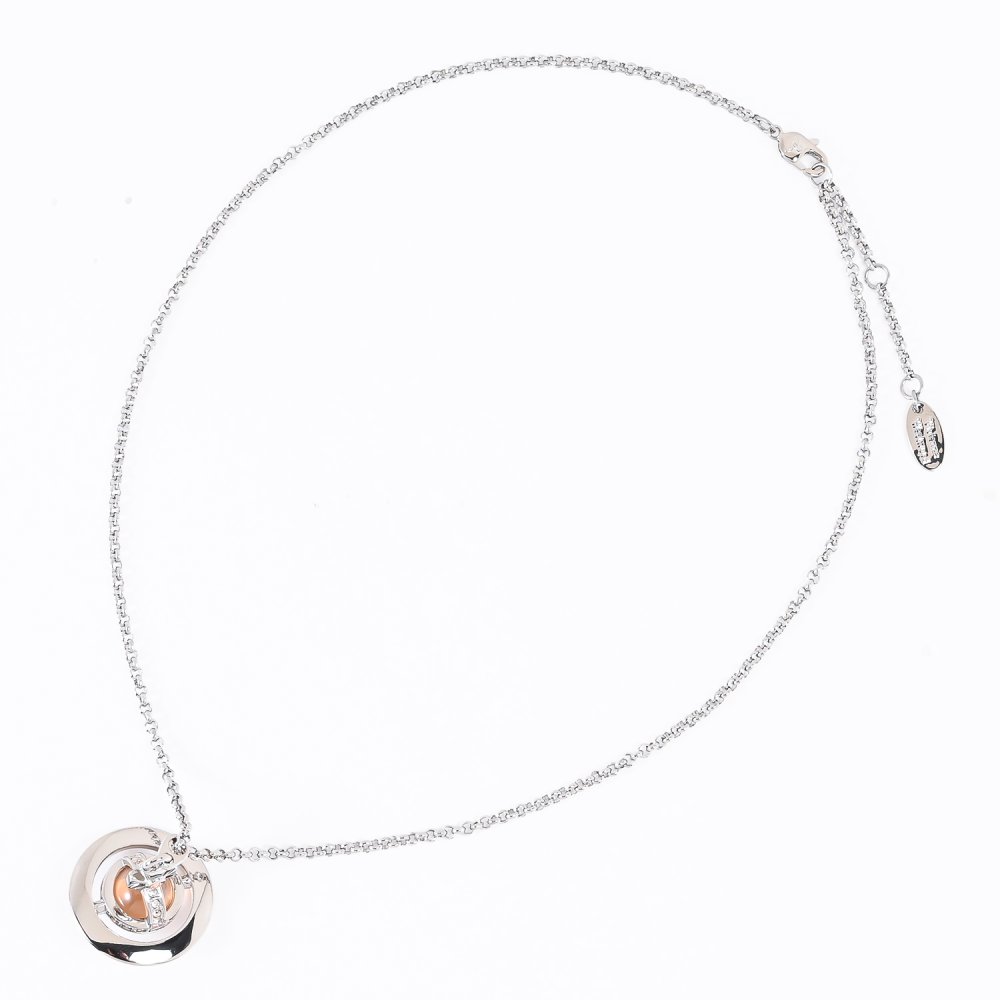 ヴィヴィアンウエストウッド Vivienne Westwood ネックレス ペンダント NEW TINY ORB タイニーオーブ レディース シルバー ライトピーチ 6302009702P762 ジュエリー 送別会 誕生日 結婚祝い 結婚式 彼氏 息子 夫 男性 高級 父の日 母の日【スペシャルラッピング660円(別売り)】 即日発送 彼氏 財布 バレンタイン