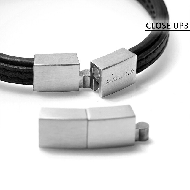 ポリス ブレスレット メンズ ブランド POLICE LAYERLOCK GB0082901 ブラック シルバー アクセサリー