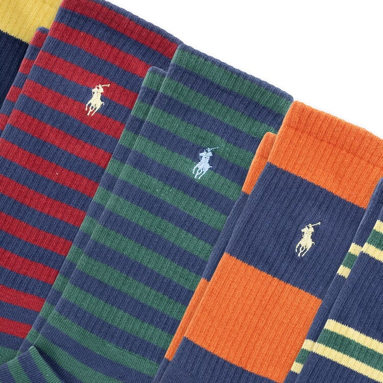 ポロラルフローレン：LITCHFIELD BEAR ソックス 6PK (アソート)[ソックス/ 男性下着/ メンズインナー/人気ブランド/おすすめギフト/誕生日プレゼント/メンズファッション]