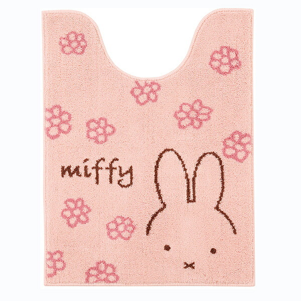 ミッフィー miffy ロングトイレマット ラインフラワー ピンク トイレ用品 送料込み