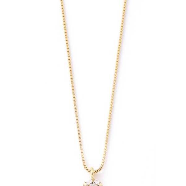 ダイヤモンド ネックレス 0.1ct K18 イエローゴールド 一粒 6本爪 シンプル ダイヤネックレス ペンダント 鑑別カード付き レディース アクセサリー ジュエリー 18金