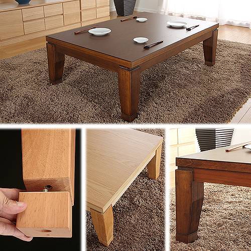 こたつ 長方形 モダンリビング継ぎ脚こたつ-ディレット 120x80cm 継脚 高さ調整 テーブル ローテーブル 炬燵 コタツ モダン 天然木 木製 日本製 国産 テレワーク リモートワーク 在宅ワーク