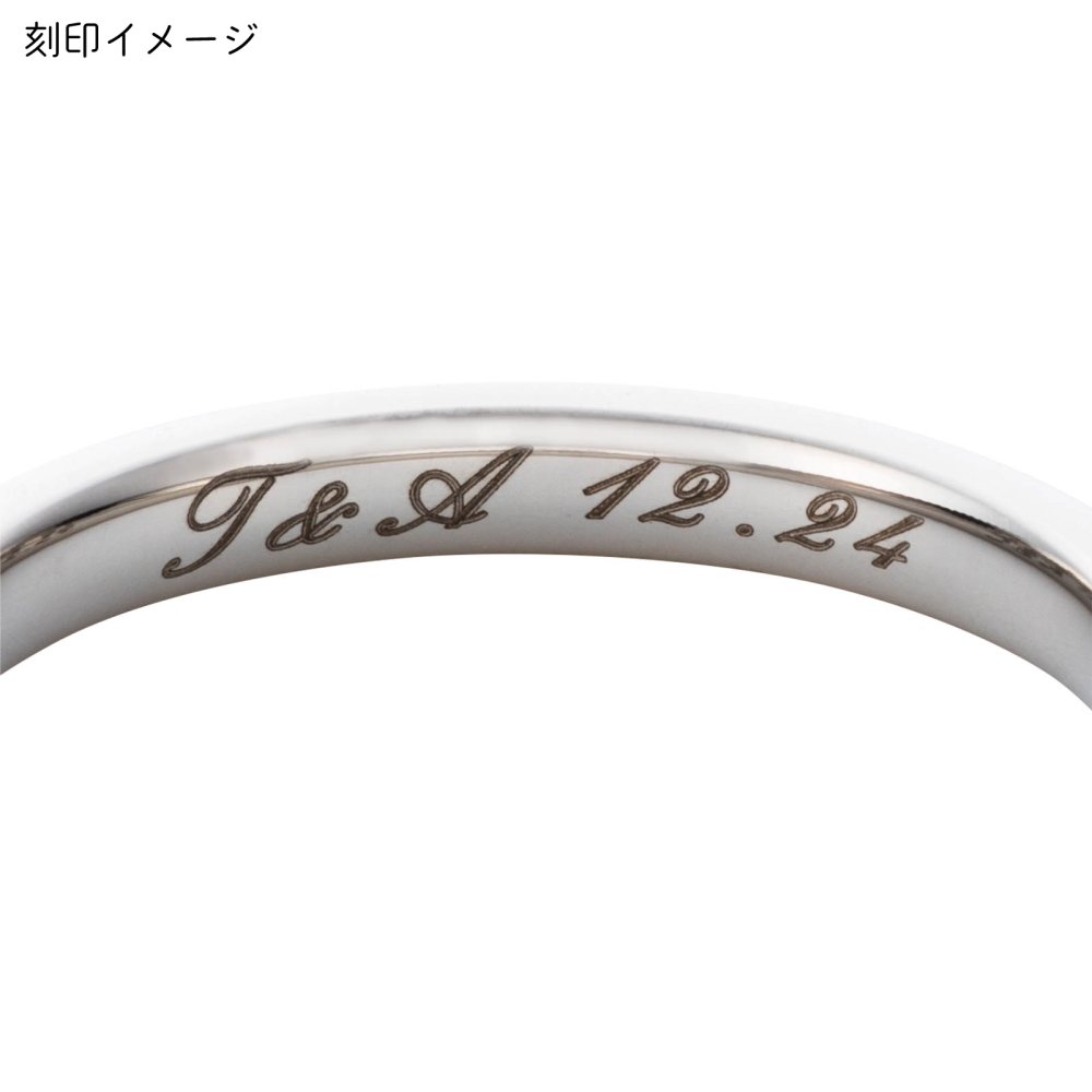 【受注生産品】【送料無料】 ペアリング 2個セット ステンレス ウェーブ 細身 3～30号 偶数号 誕生石 アミュレット シルバー＆シルバー サージカルステンレス316L アレルギーフリー アクセサリー ジュエリー プレゼント ギフト 記念日 white clover ホワイトクローバー 刻印無料