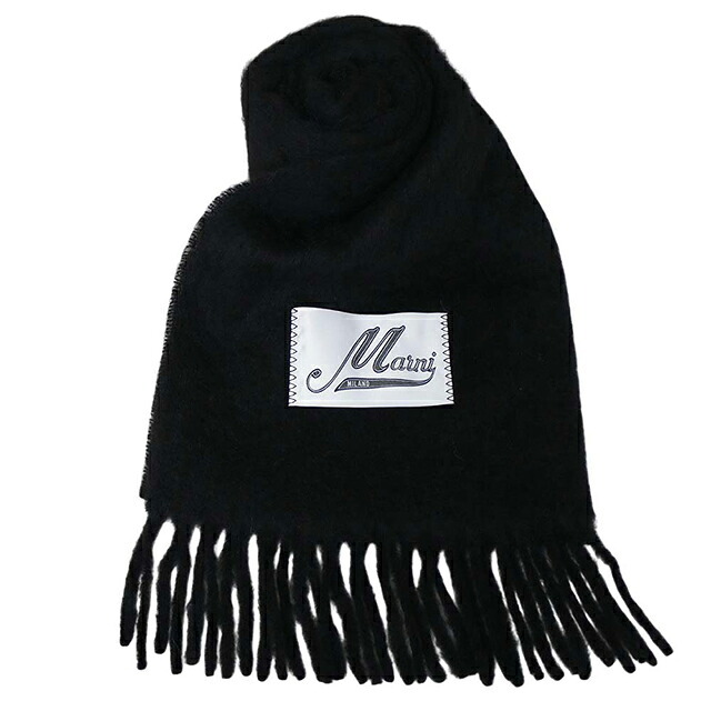 マルニ MARNI マフラー scmc0059y0-utw918-00n99 レディース BLACK マフラー