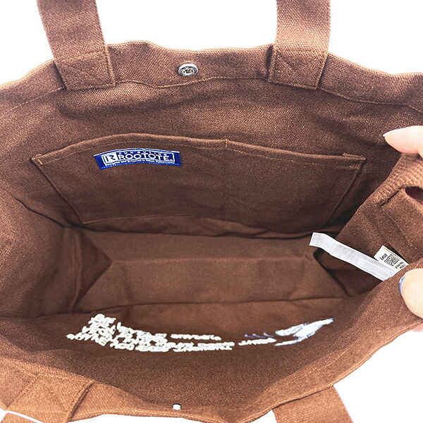 スヌーピー 2wayスクエアトートバッグ (ブラウン)  ルートート ROOTOTE SNOOPY 送料込み