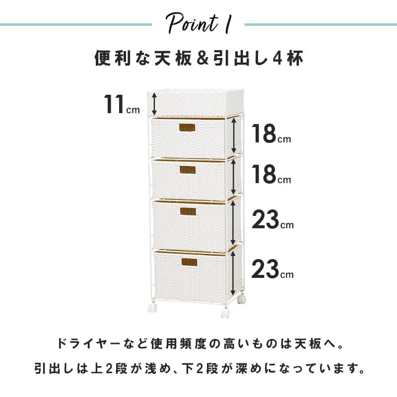 ラック ランドリー 5段 幅40.5cm カゴ 洗濯かご 4個つき 洗濯機 収納 おしゃれ スリム 縦型 洗濯機収納 ランドリー収納 ホワイト グレー 収納棚 洗濯物 洗面所 脱衣所 新生活