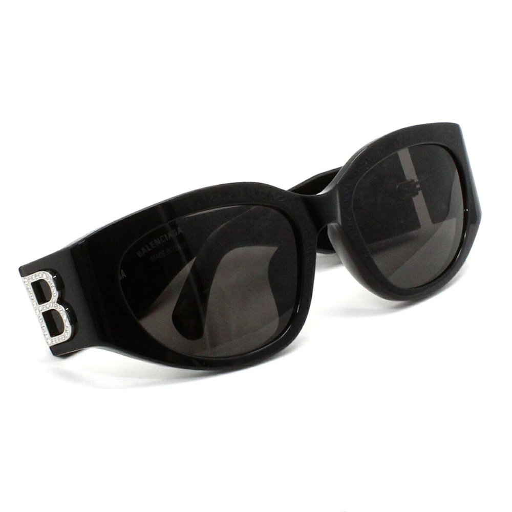 バレンシアガ BALENCIAGA サングラス アジアンフィット UVカット アイウェア フォックス BB0324SK-014 メンズ レディース ユニセックス ブラック+グレー 国内正規品