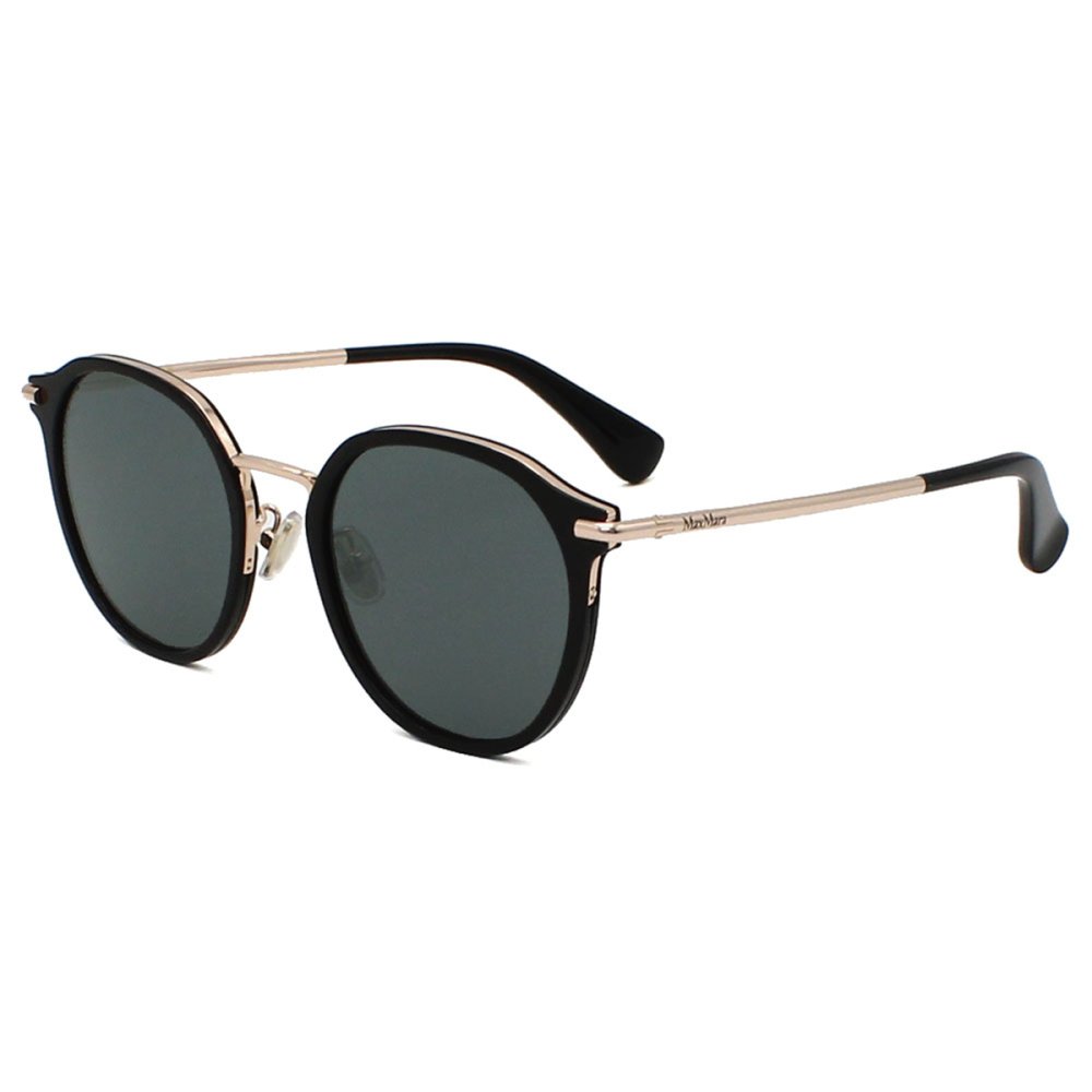 マックスマーラ Max Mara サングラス ノーズパッド UVカット アイウェア ボストン ウェリントン MM0147-K/S 01A 54 メンズ レディース ユニセックス ブラック+グレー 海外正規品