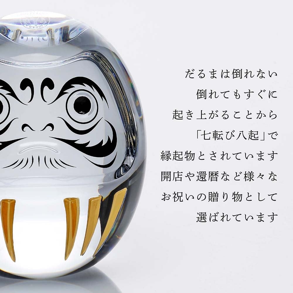 Baccarat バカラ ダルマ ・ 当店オリジナル クリスタルガラス台座 15×15cm セット 名入れ彫刻代込み ギフト プレゼント 誕生日 記念日 就任 受賞 刻印 開店祝 周年記念 インテリア オブジェ 法人記念品 だるま 達磨 クリスタル 縁起物 還暦祝