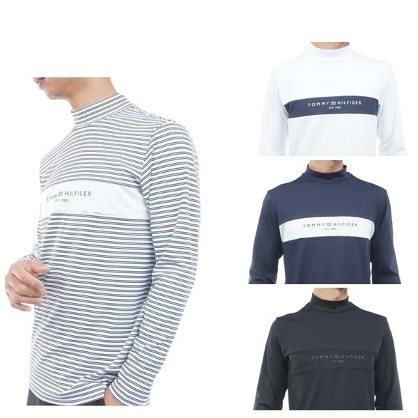 トミーヒルフィガー ゴルフ メンズ ベア天 長袖モックシャツ TOMMY HILFIGER THMA664 2026年秋冬モデル お誕生日祝い お祝い 記念品 お父さん 父の日 彼氏 男性 30代 40代 50代 60代  還暦祝い 敬老の日 人気プレゼント プレゼント
