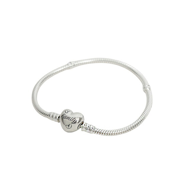 パンドラ PANDORA Family Tree Heart Clasp Snake Chain Braceletアクセサリーブレスレット 598827c01-17 レディースシルバー