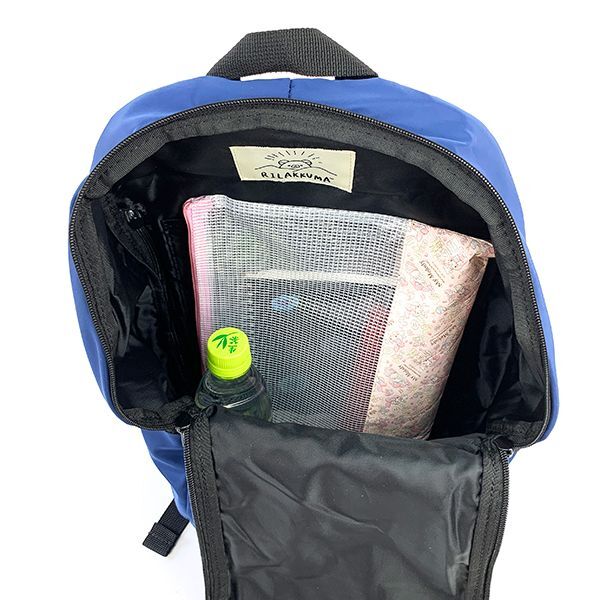 SAN-X リラックマ NV キャンプ リラックマ オープンワイドデイリュック バッグ 旅行 グッズ ネイビー  (MCOR)