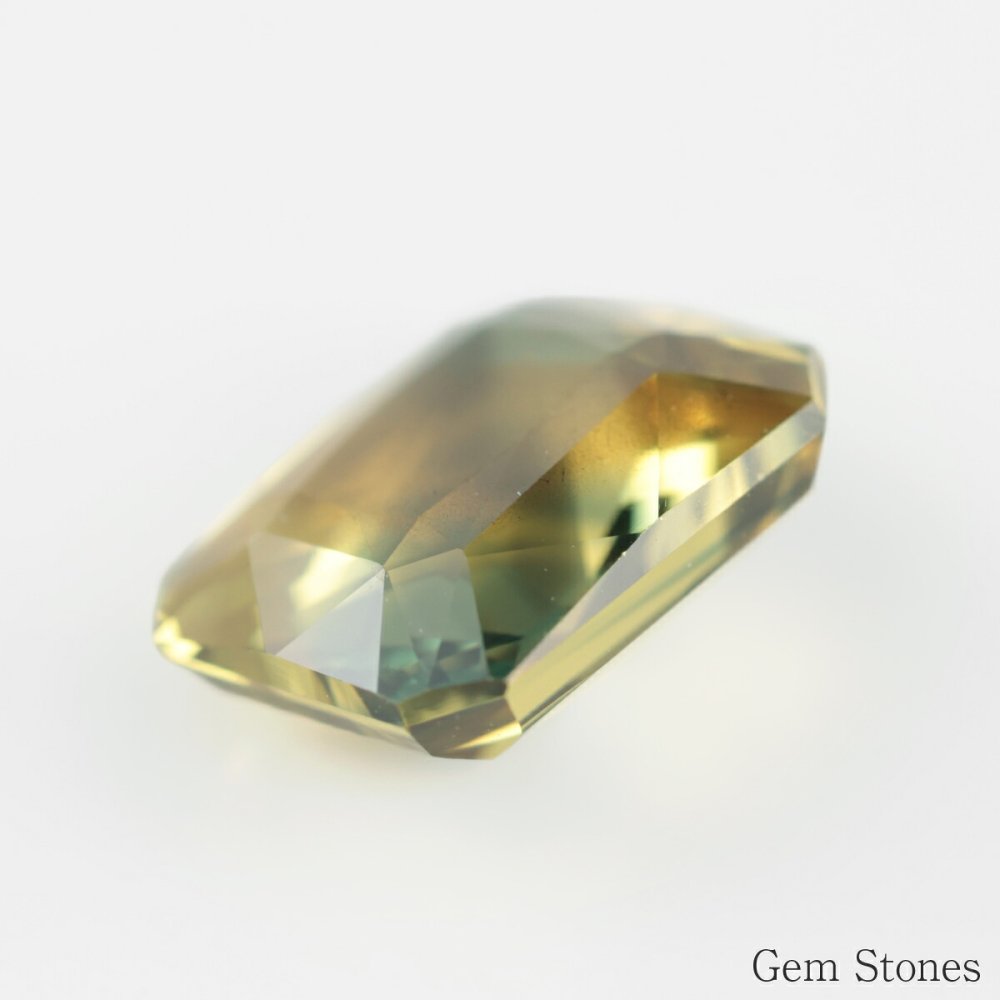 非加熱 バイカラーサファイア 3.60ct ルース 宝石 裸石 大粒 グリーン イエロー バイカラー サファイア ジュエリー オリジナル 制作 コレクション 誕生石 9月 記念 お守り 誕生日 プレゼント