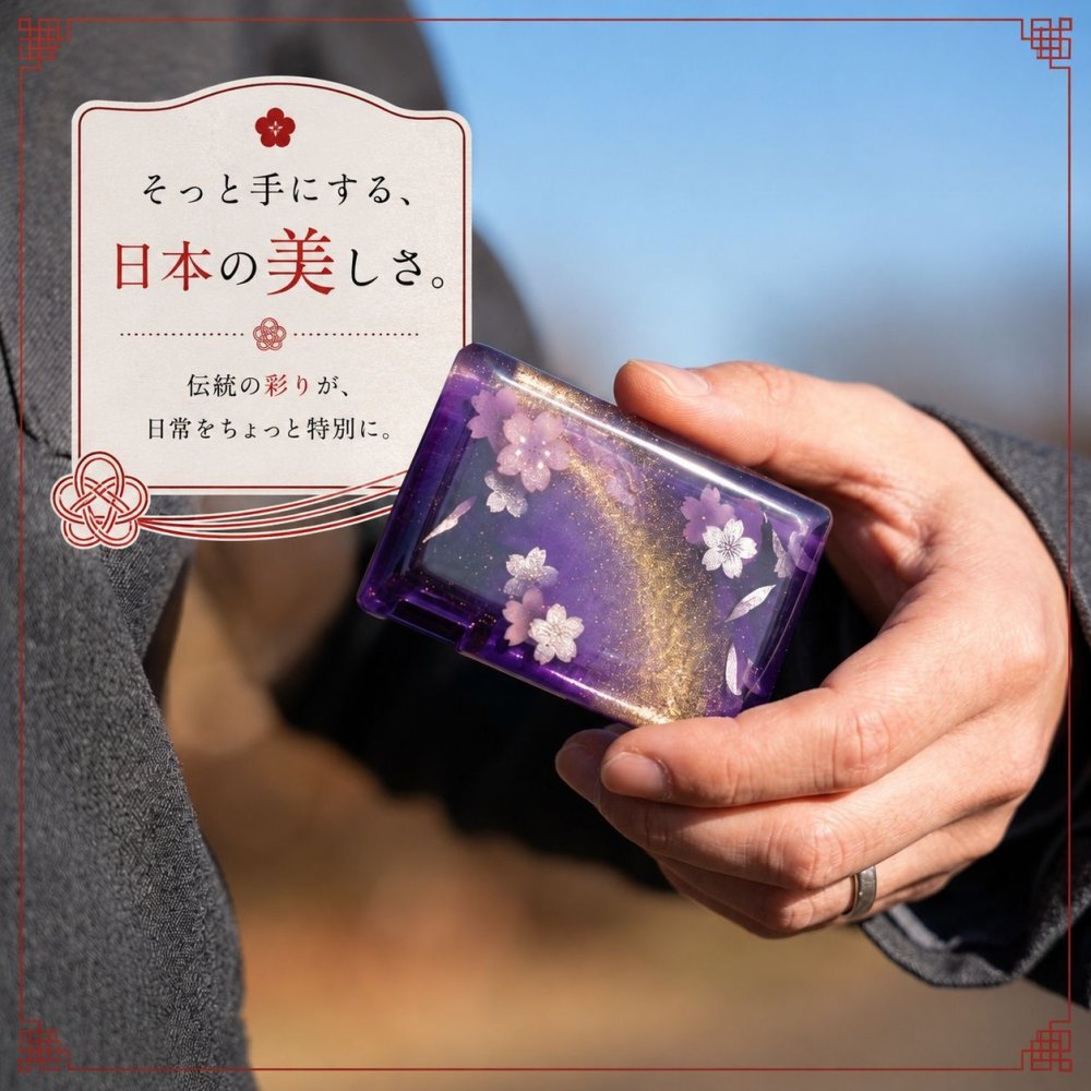匠の技！和柄ペアMINTIAケース「蹴」ミンティア フリスク 名入れ 職人 手作り ハンドメイド 送料無料 伝統工芸 桜 和モダン 和風 和雑貨 ギフト プレゼント