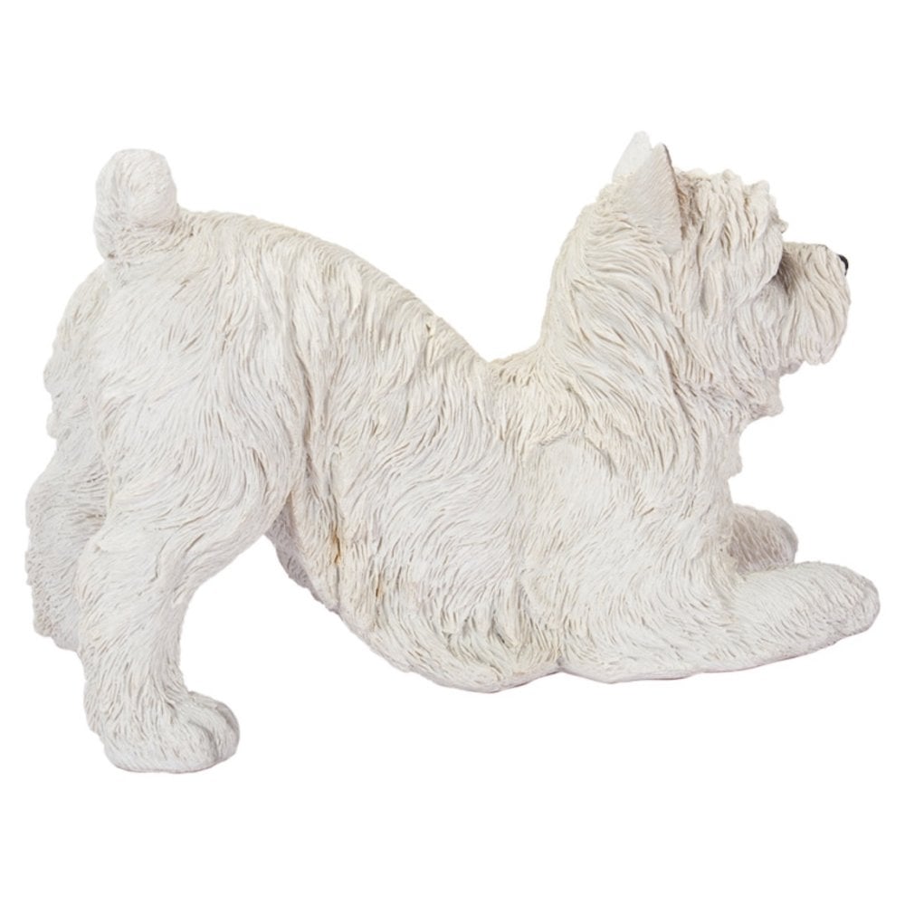 置物 woobia ウービア 犬 ウェスティ ウエストハイランドホワイトテリア 小 幅26cm 伏せ 白い犬 リアル 本物そっくり イギリス生まれ 職人手彩色 縁起物 戌年 玄関 インテリア 新築祝い 引っ越し祝い 開店祝い 出産祝い 誕生日 お祝い ギフト プレゼント 犬好き