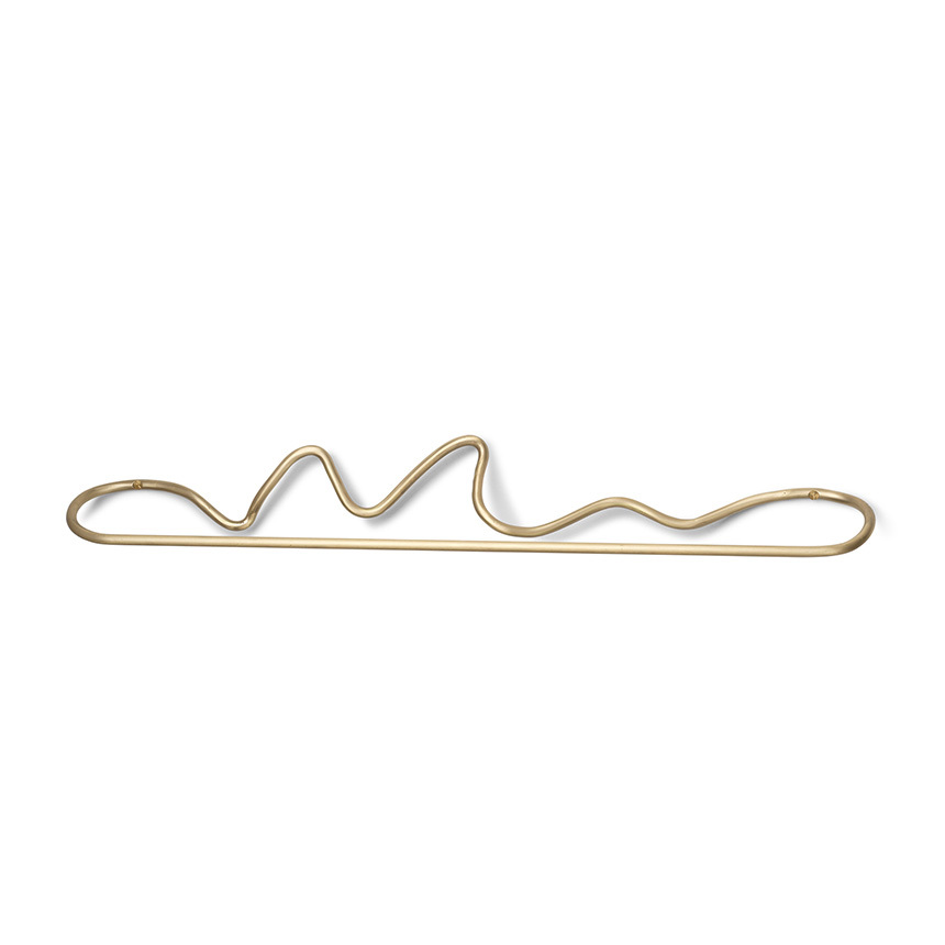 ferm LIVING ファームリビング タオルハンガー Curvature 壁掛けおしゃれ ウォールハンガー 真鍮 北欧 雑貨 インテリア キッチン バスルーム うねうね ホテルライク フェミニン