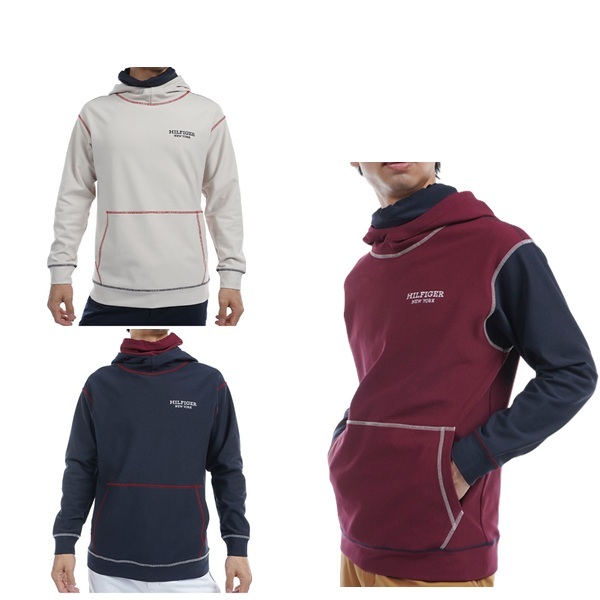 トミーヒルフィガー ゴルフ メンズ ネックウォーマー付 スウェットフーディー TOMMY HILFIGER GOLF THMA469 秋冬モデル お誕生日祝い お祝い 記念品 お父さん 父の日 彼氏 男性 30代 40代 50代 60代  還暦祝い 敬老の日 人気プレゼント プレゼント