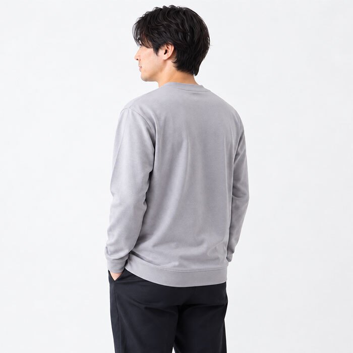 URBAN SQUARE 裏起毛長袖Tシャツ 通販 アーバンスクエア ロンT メンズ 長袖Tシャツ カットソー インナー ティーシャツ 長袖 ストレッチ 無地 シンプル きれいめ ビジネス オフィスカジュアル イージーケア トップス メンズファッション