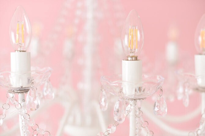 照明 ライト お手軽シャンデリア12灯（LED電球付き） 姫系 プリンセスホワイト 引掛けシーリング付き 簡単取り付け 天井 ゴージャス おしゃれ 12畳 ダイニング リビングロココ調 ヨーロピアン クラシック か 新生活