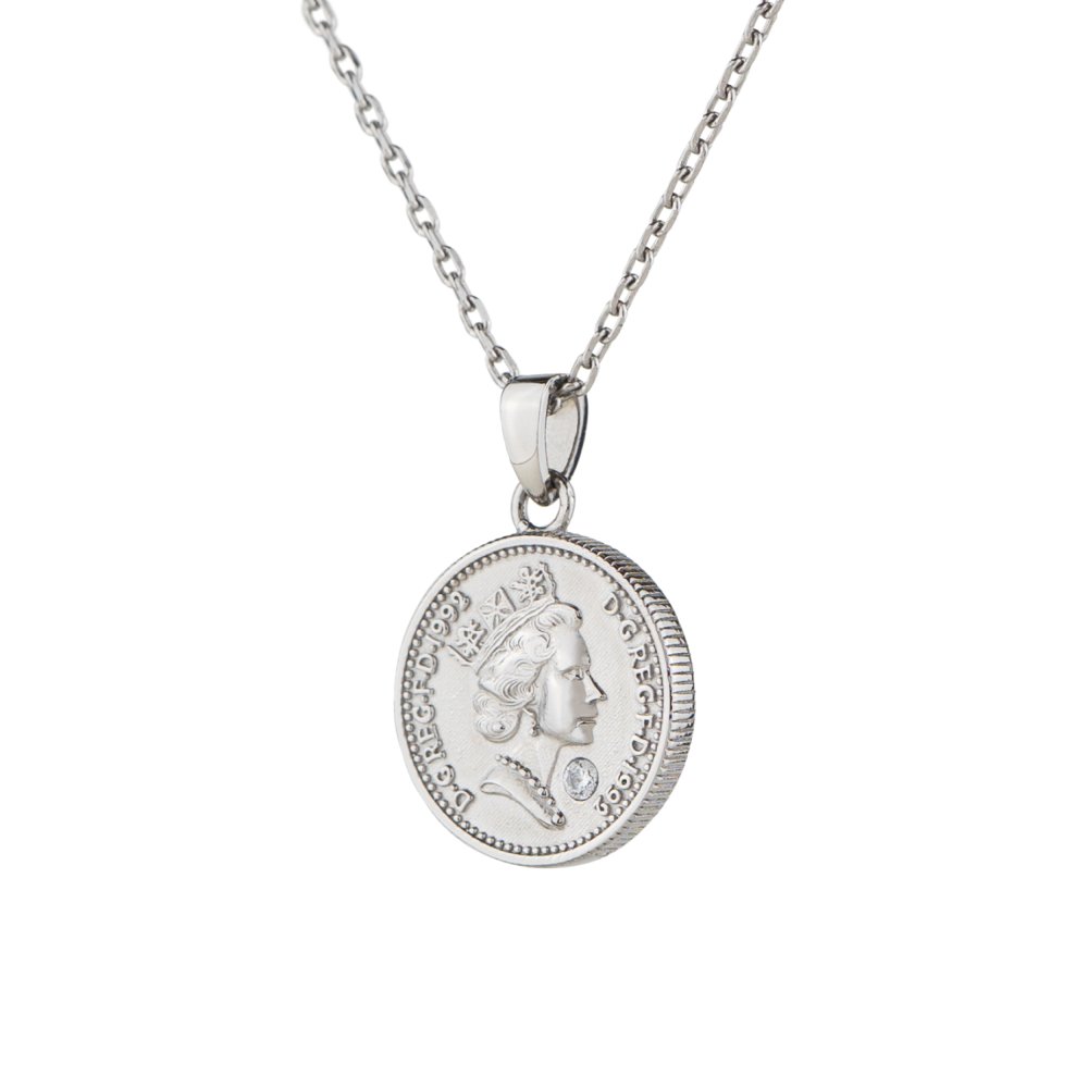 コインネックレス (エリザベス女王／英国王室紋章) Coin Necklace PUPE128 Dress Up ドレスアップ
