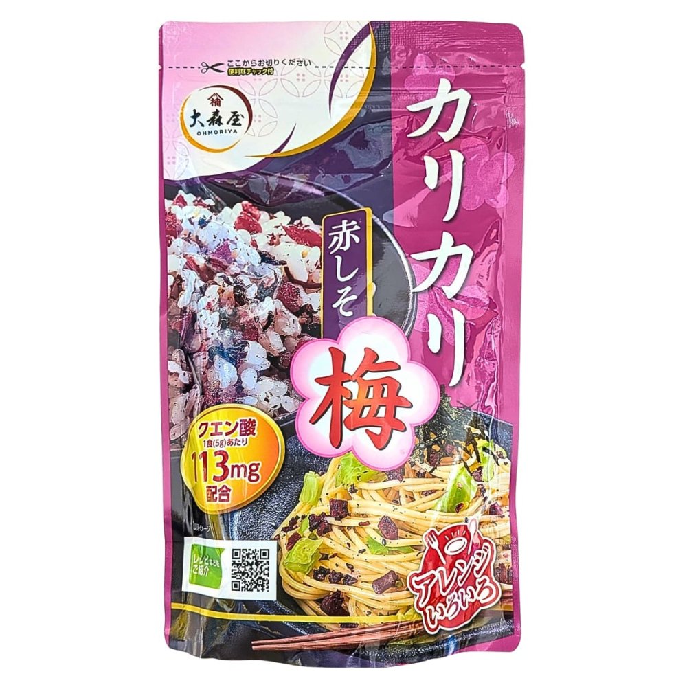ご奉仕大森屋 カリカリ梅赤しそ (ソフトタイプ ふりかけ) 400g 大容量 チャック付き #555580 お弁当 おにぎり 混ぜご飯 ご飯のお供 業務用