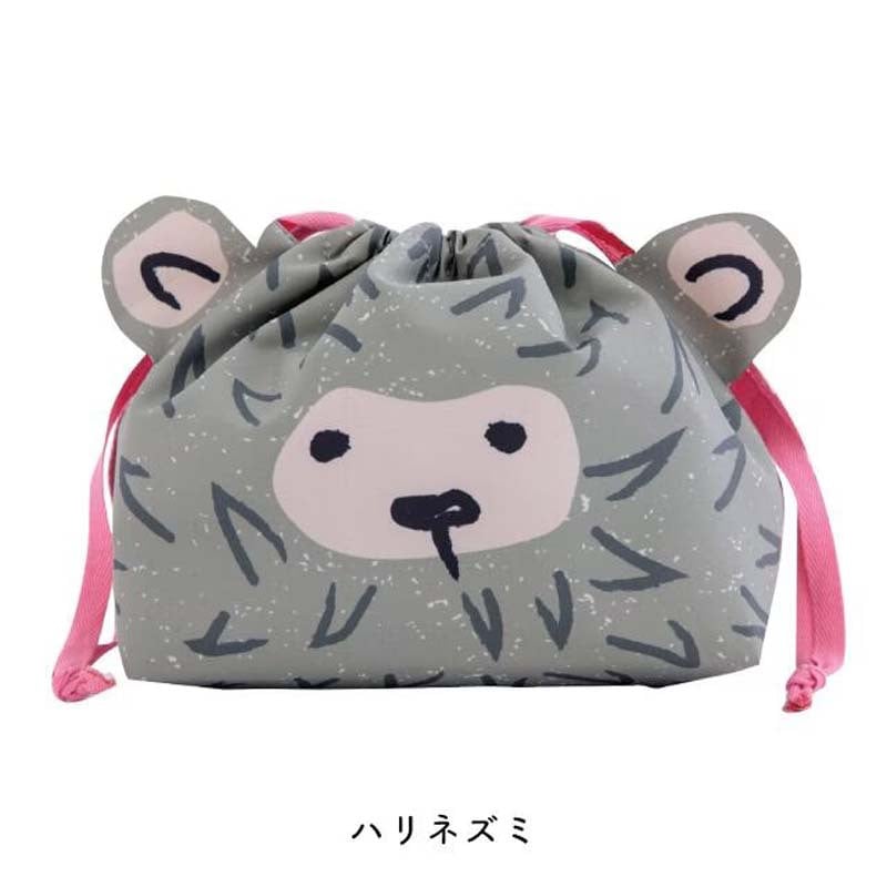 ランチ巾着 保冷 保温 お弁当袋 モモンガ ランチバッグ 巾着袋 耳付き アニマル 保冷バッグ ランチ巾着 巾着型おしゃれ かわいい 耳付き巾着 お弁当袋 お弁当 巾着 弁当 大人 子供 おもしろ 裏地 プレゼント プチギフト コンパクト アウトドア ギフト ビスク