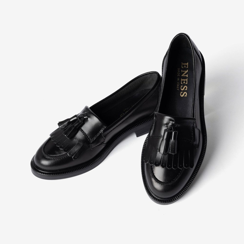 【正規品】 エネス ENESS KILT TASSEL LOAFERS キルト タッセル ST-4820 ローファー レザー レディース シューズ
