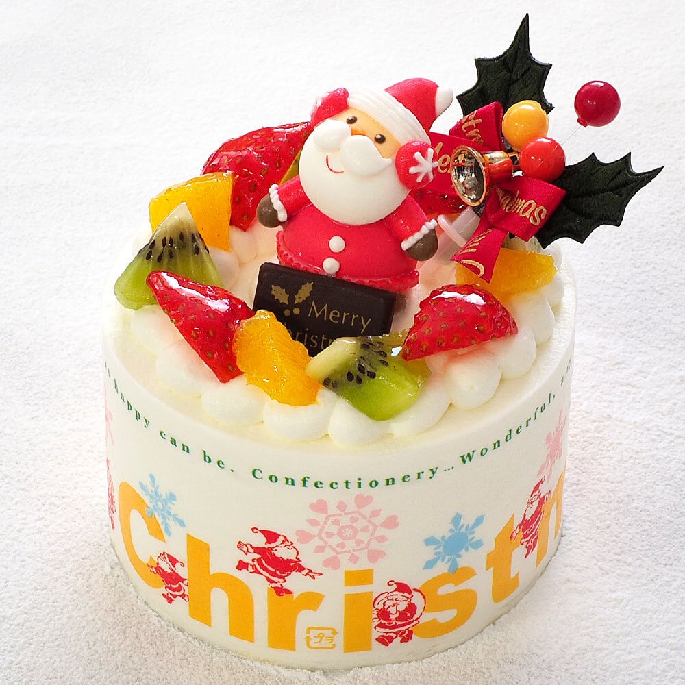 クリスマス 2026 予約 Xmas 人気 かわいい クリスマスケーキ フルーツ生クリームケーキ 3号 1名様用 お一人様ケーキ ひとり 1人用 単身 プチ 2人用 冷凍