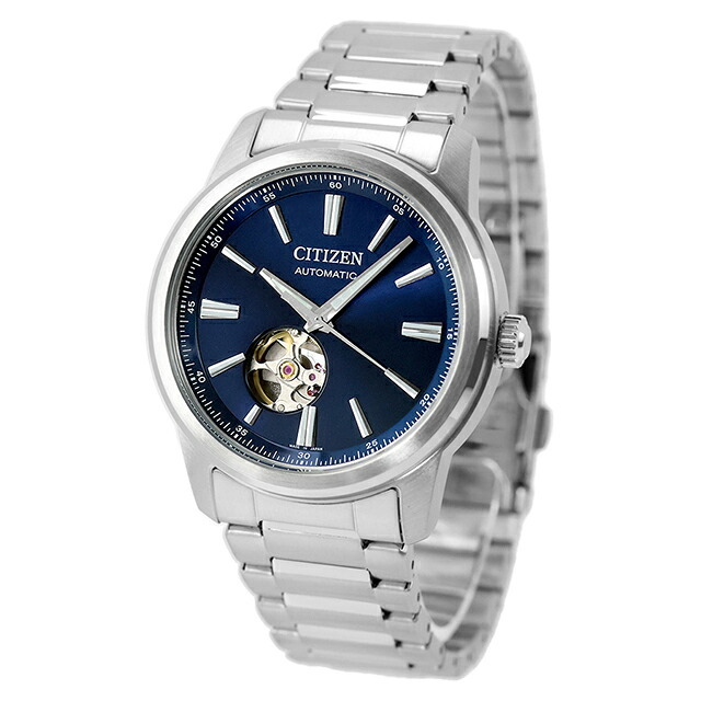 シチズン コレクション メカニカル 自動巻き 腕時計 ブランド メンズ オープンハート CITIZEN COLLECTION NH9150-52L アナログ ブルー