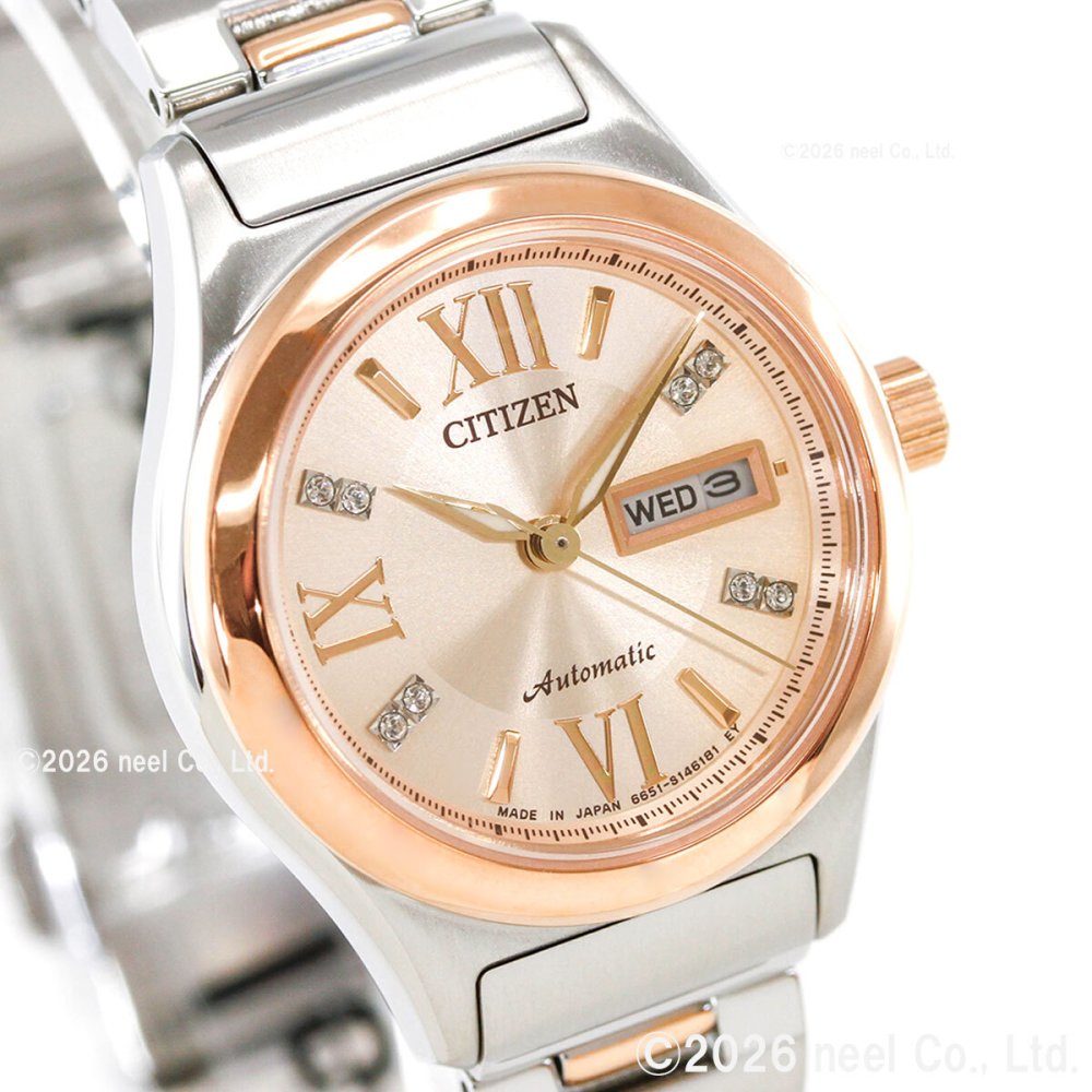 シチズン CITIZEN コレクション メカニカル 自動巻き 機械式 腕時計 レディース PD7166-54W