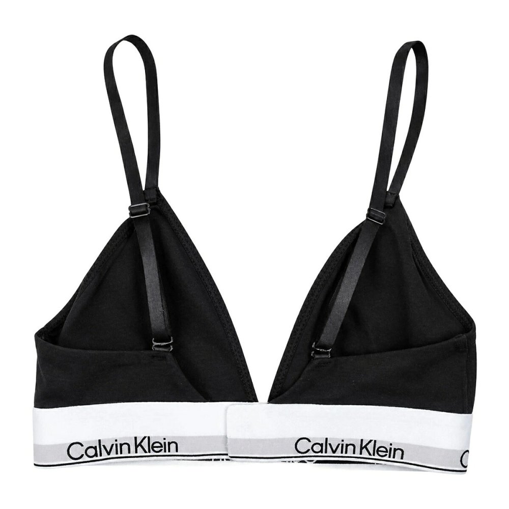 カルバンクライン Calvin Klein(CK) ブラ&ショーツ セット ロゴ 無地 ノンワイヤー アンダーウェア インナー 下着 QF8498+QF8520 レディース ブラック