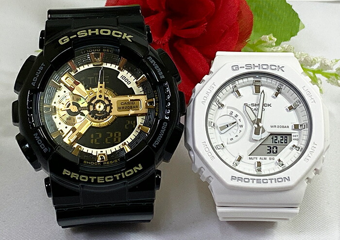 恋人たちのGショック ペアウオッチ G-SHOCK   ペア腕時計 カシオ 2本セット gショック アナデジ GA-110GB-1AJF GMA-S2100-7AJF プレゼント    　クリスマス プレゼント 誕生日 御祝い還暦 銀婚式 結婚記念日 婚約 婚約　夫婦 高級　クリスマス プレゼント
