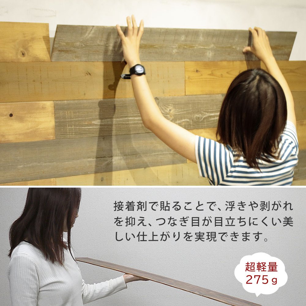 SOLIDECO -PRO- 壁に貼れる天然木パネル ブルックリン SLDCPR-P007 ソリデコ ウォールパネル 壁パネル ウッド タイル 1.66平米 3.32平米 6.64平米 装飾 壁材 内装 リフォーム
