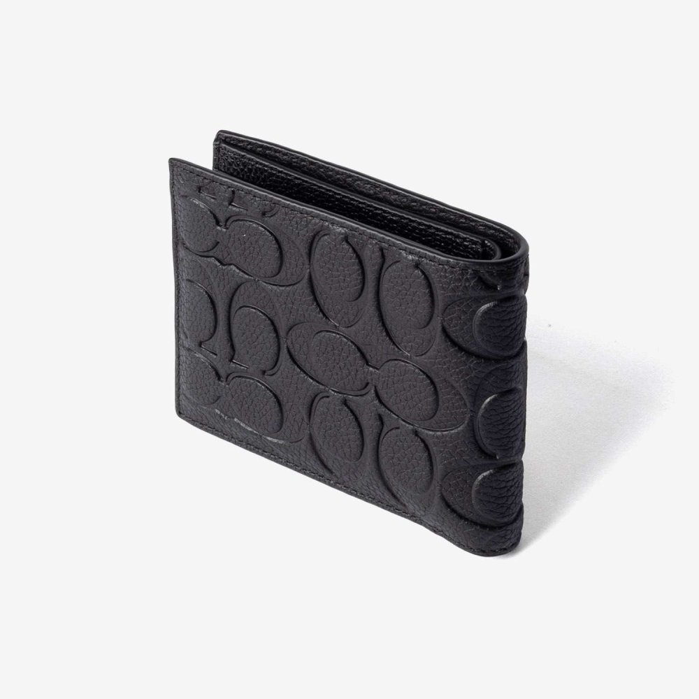 コーチ COACH 3-IN-1 WALLET C1231 シグネチャー 二つ折り財布 メンズ 財布