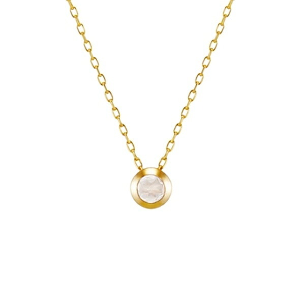 【無料ラッピング】  ヨンドシー 4℃ EAU DOUCE4℃【6月誕生石】K10 イエローゴールド ネックレス ムーンストーン ダイヤモンド レディース ブランド 正規品 新品 ギフト プレゼント 人気 おすすめ 誕生日 記念日 クリスマス 送料無料