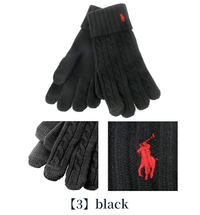 2026 最新 ポロ ラルフローレン 手袋 メンズ ブランド POLO RALPH LAUREN スマートフォン対応 ロゴ 無地 PC0713 黒 青 ネイビー グレー 選べるモデル