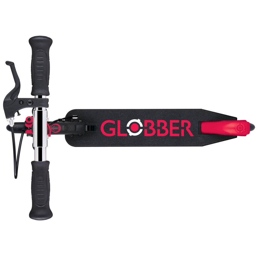 誕生日プレゼント GLOBBER グロッバー フローエレメント ジュニア キックボード キックスクーター 2輪 折りたたみ ハンドブレーキ 高さ調節 125mm 3歳 4歳 5歳 小学生 身長95cm 耐荷重50kg 外遊び 入園祝い ブラック レッド フランス 男の子 女の子 お祝い ギフト