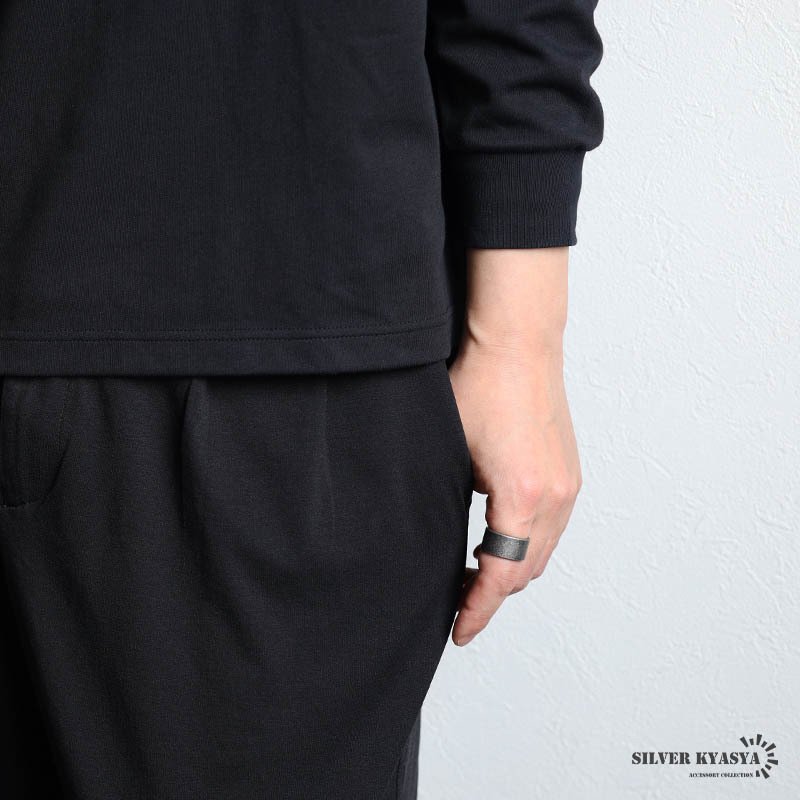 ステンレス 極太 ブラックリング 燻し加工 アンティークリング メンズリング つや消し 指輪 マット 平打ち ごつめ 太め プチプラ 高見え かっこいい 渋い 男性 金属アレルギー対応