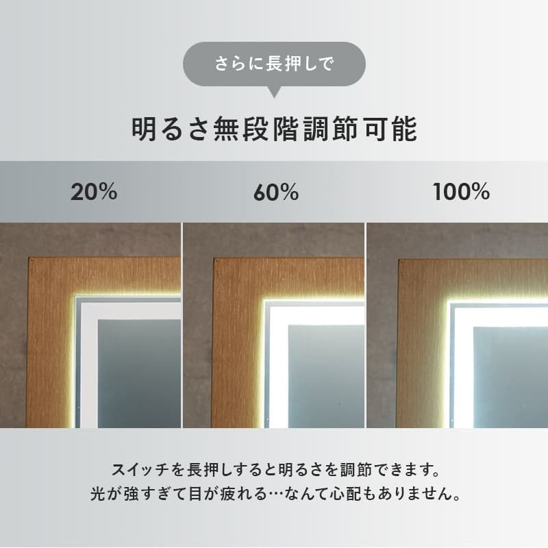 コスメワゴン キャスター付き ライト付き コスメボックス 化粧台 サイドワゴン ドレッサー ミラー付き コスメテーブル 木製 机 幅30.5cm シンプル ホワイト テレワーク 収納ボックス コスメ 収納 化粧品 引出し 収納付