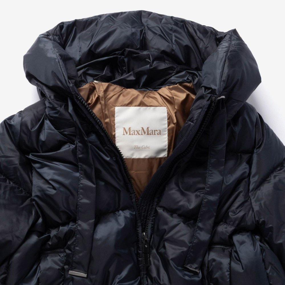 マックスマーラ Max Mara THE CUBE ザ キューブ SEIA Roomy puffer jacket in water repellent plain セイA テクニカル キャンバス ダウンジャケット 2629486085600 レディース アウター