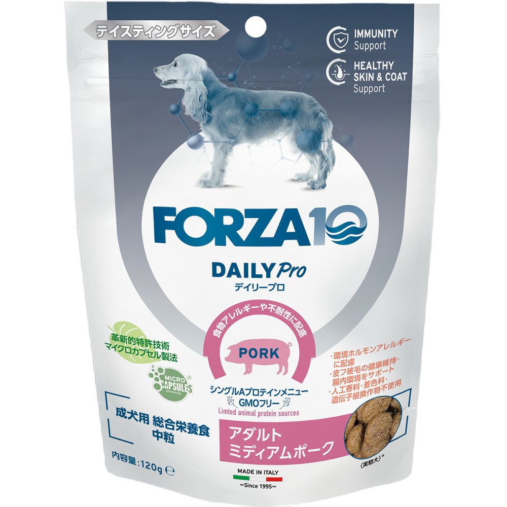 フォルツァ10 FORZA10 ドッグフード デイリープロ アダルトミディアム ポーク 120g